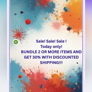 Sale! Today only! Bundle and save!